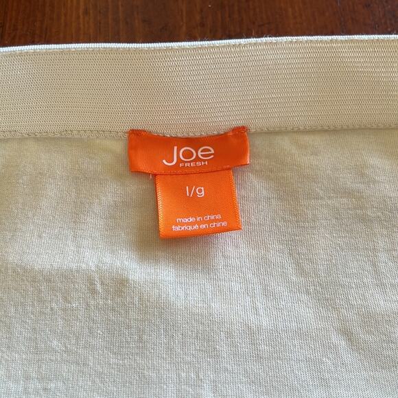 Joe Fresh Size L Cream Spangle Embellished Mini Skirt Some Missing Spangles - Picture 3 of 8